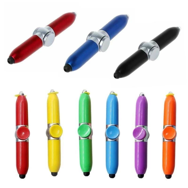 1pcs 4 In 1Creative Decompression Pen Multifunction Fingertip Gyro Ballpoint Pen LED Flashlight Luminous Stylus Touch Screen Pen
1pcs 4 In 1Creative Decompression Pen Multifunction Fingertip Gyro Ballpoint Pen LED Flashlight Luminous Stylus Touch Screen Pen