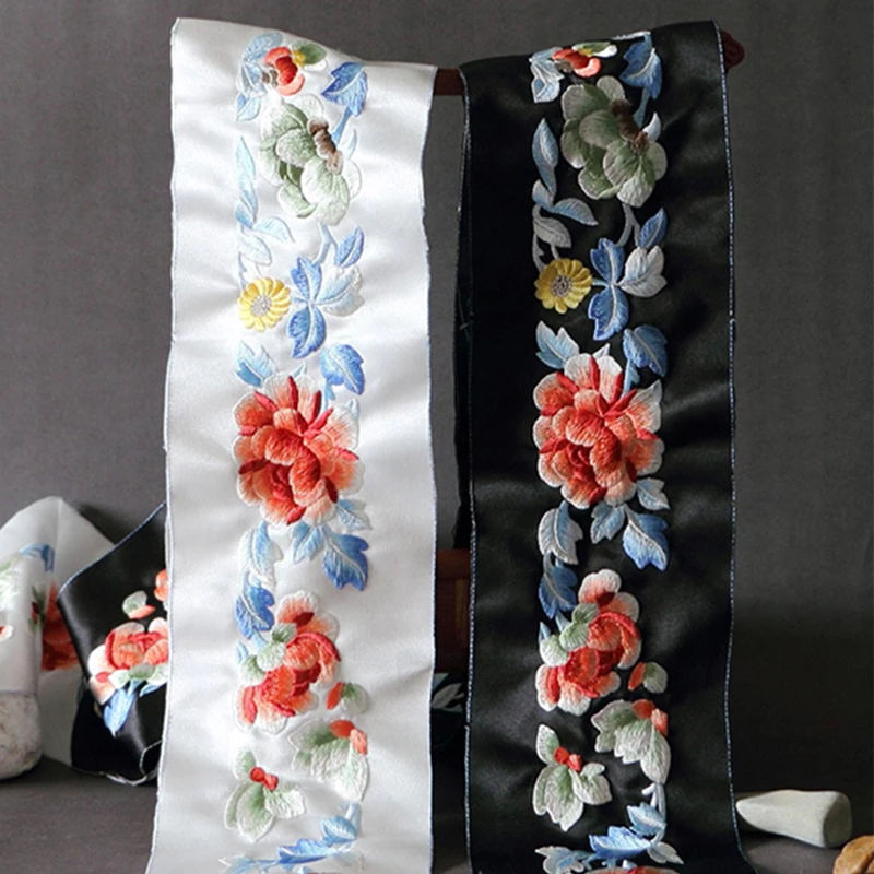 50cm Chinese Embroidered Jacquard Ribbon Fabric Retro Embroidery Webbing Lace Trim Hanfu Dress Clothes Curtain DIY Accessories
50cm Chinese Embroidered Jacquard Ribbon Fabric Retro Embroidery Webbing Lace Trim Hanfu Dress Clothes Curtain DIY Accessories