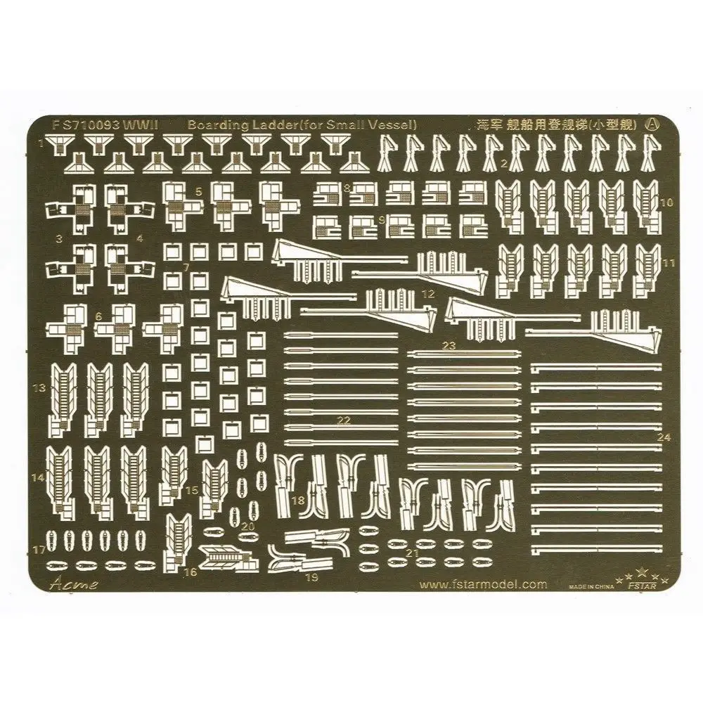 Пять звезд FS710093 1/700 Второй мировой войны IJN посадочная Лестница Для Небольшого Судна
Пять звезд FS710093 1/700 Второй мировой войны IJN посадочная Лестница Для Небольшого Судна