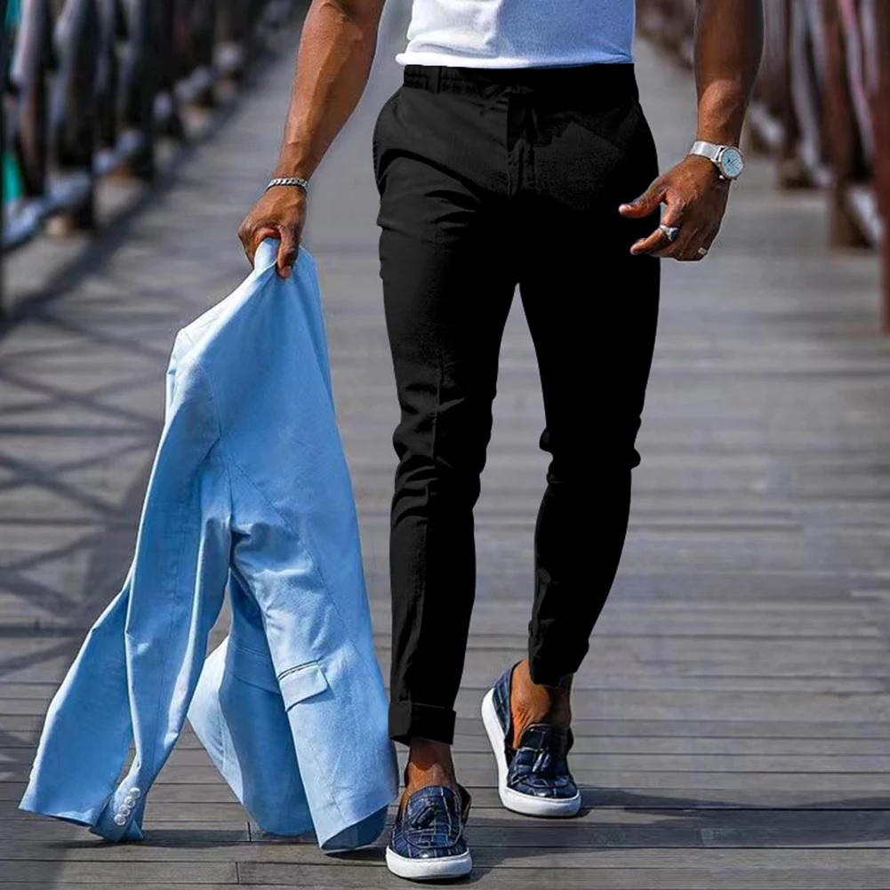 Men Elastic Drawstring Waist Business Fit Double Knee Cell Phone Pocket Work Pants Trousers Versatile Solid Color Men's Pants
Men Elastic Drawstring Waist Business Fit Double Knee Cell Phone Pocket Work Pants Trousers Versatile Solid Color Men's Pants