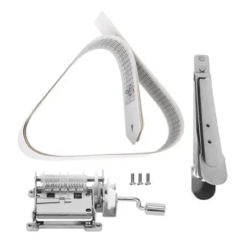 핸드 크랭크 뮤직박스 키트 DIY 디자인 선물, 빈 종이 테이프 3 개 및 홀 펀처, 15 노트 상품 이미지