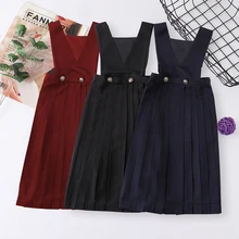 Anbenser Women Japanese Sleeveless Pinafore Dress Girl Strap Dress JK High School Uniform Class Uniform Students Clothes
Anbenser Women Japanese Sleeveless Pinafore Dress Girl Strap Dress JK High School Uniform Class Uniform Students Clothes