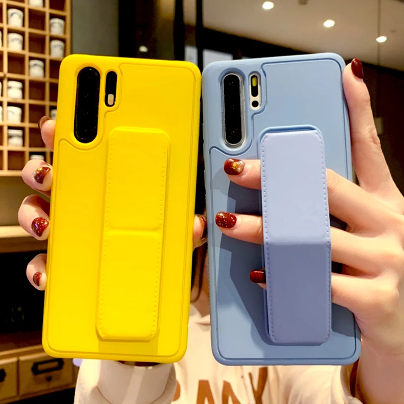 Luxury Wrist Strap Case For Huawei P40 Pro P30 P20 P40Pro Phone With Stand Sit Holder Magnetic Full Back Covers | Мобильные телефоны