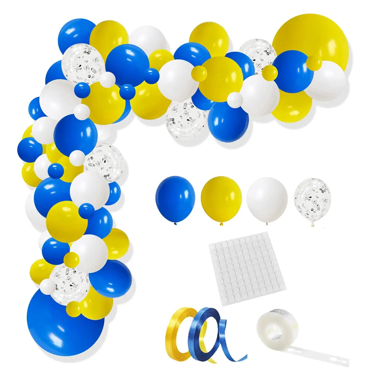 86pcs Blue Yellow White Silver Confetti Latex Balloon Garland Arch Kit Birthday Bridal Baby Shower Wedding
86pcs Blue Yellow White Silver Confetti Latex Balloon Garland Arch Kit Birthday Bridal Baby Shower Wedding
