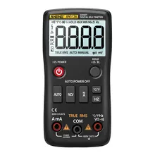 Digital Multimeter True RMS With Temperature Tester 4000 Counts Auto-Ranging AC/DC Transistor Voltage Meter AN113A
Digital Multimeter True RMS With Temperature Tester 4000 Counts Auto-Ranging AC/DC Transistor Voltage Meter AN113A