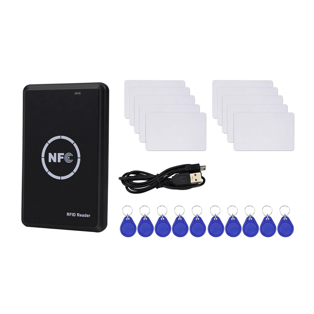 RFID Reader Writer Duplicator, NFC Reader, Smart Card Programmer, Access Card Decoder, Writable T5577 UID Fobs Cards
RFID Reader Writer Duplicator, NFC Reader, Smart Card Programmer, Access Card Decoder, Writable T5577 UID Fobs Cards