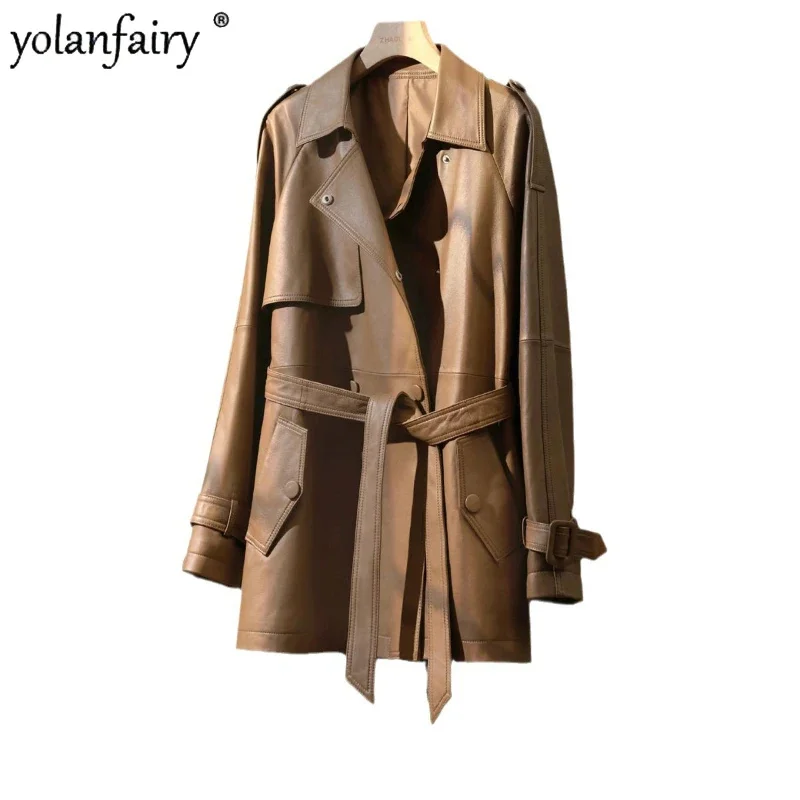Genuine Leather Jacket Women Pure Sheepskin Natural Clothes Women's Trenchcoat Elegant Waisted Jackets FCY4983
Genuine Leather Jacket Women Pure Sheepskin Natural Clothes Women's Trenchcoat Elegant Waisted Jackets FCY4983