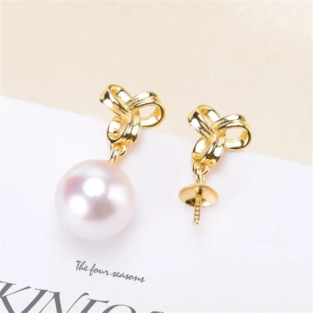 DIY Pearl Accessories S925 Sterling Silver Earrings Empty Exquisite Pearl Earrings Fit 8-10mm Oval Beads E145
DIY Pearl Accessories S925 Sterling Silver Earrings Empty Exquisite Pearl Earrings Fit 8-10mm Oval Beads E145