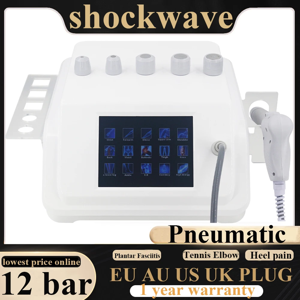 

Pneumatic Shockwave Therapy Machine For ED Treatment 12Bar Pain Relief Professional Shock Wave Body Relaxation Massager 2024 New