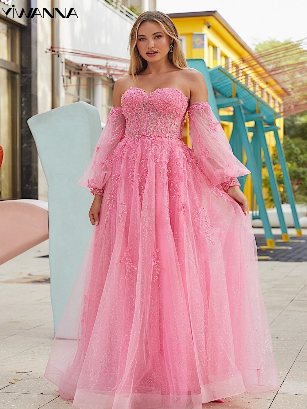 Romantic Sweetheart Neck Evening Dress Sparkly Appliques Sequins Cocktail Gown Elegant Long Prom Dresses Vestido De Novia
Romantic Sweetheart Neck Evening Dress Sparkly Appliques Sequins Cocktail Gown Elegant Long Prom Dresses Vestido De Novia