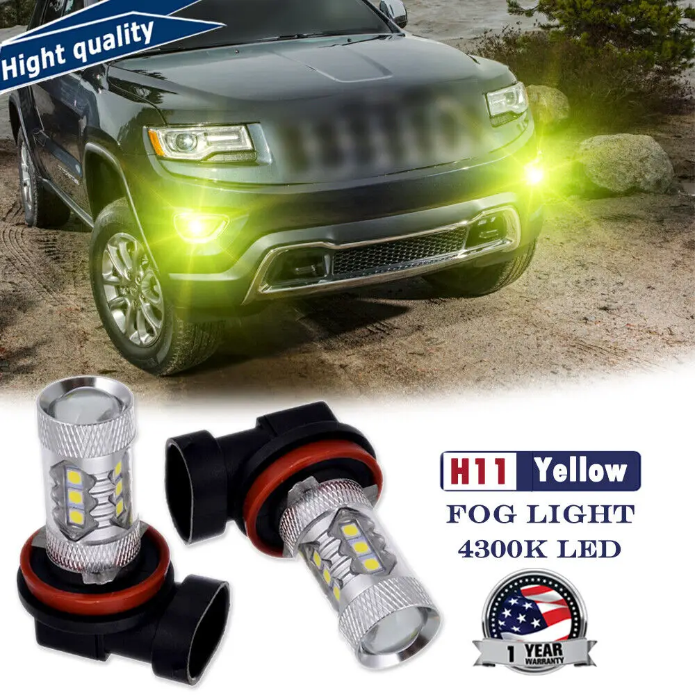 2x 80W 4300K 2000LM 16-SMD H11 H9 H8 LED Fog Light For Jeep Grand Cherokee 12-19
2x 80W 4300K 2000LM 16-SMD H11 H9 H8 LED Fog Light For Jeep Grand Cherokee 12-19