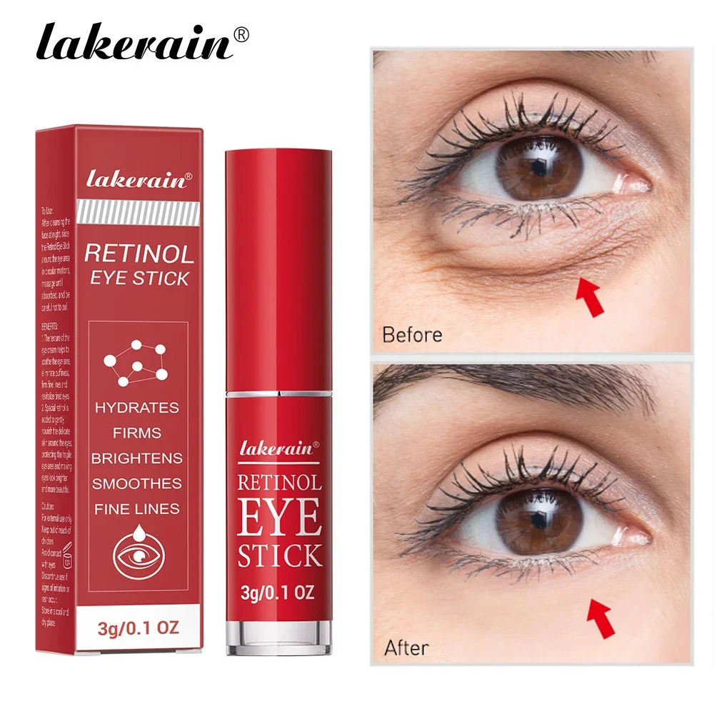 

Retinol Anti Wrinkle Eye Cream Remove Bags Fine Lines Dark Circles Puffiness Away Work Under Eyes Stick Moisturizing Repair Care