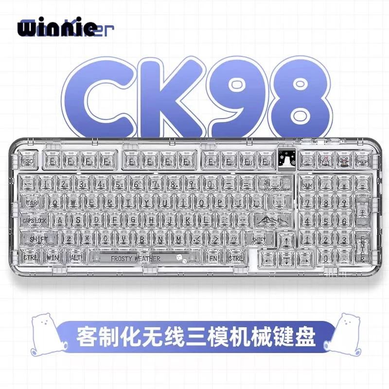 97keys Coolkiller Wireless Three Mock Examination 2.4g Transparent Ck98 Polar Bear Mechanical Keyboard Game E-sports Keyboard
97keys Coolkiller Wireless Three Mock Examination 2.4g Transparent Ck98 Polar Bear Mechanical Keyboard Game E-sports Keyboard