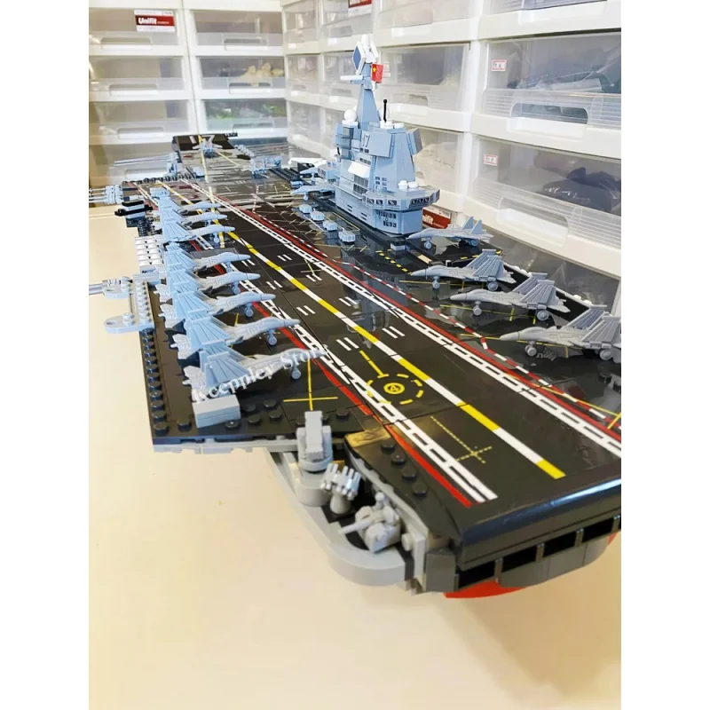 

Sembo Block ShanDong Aircraft Carrier With LED Building Blocks Military Battleship Brick Weapon Warship Toys Warcraft Ship Boat