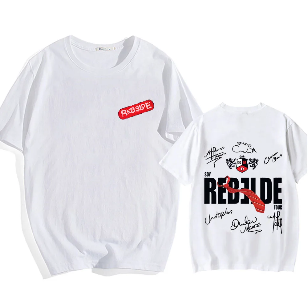 RebeldeRBD Hip Hop Streetwear T-Shirt Short Sleeve Men/Women Tee-shirt Cotton High Quality Summer Tshirts Soft Comfortable Tees
RebeldeRBD Hip Hop Streetwear T-Shirt Short Sleeve Men/Women Tee-shirt Cotton High Quality Summer Tshirts Soft Comfortable Tees