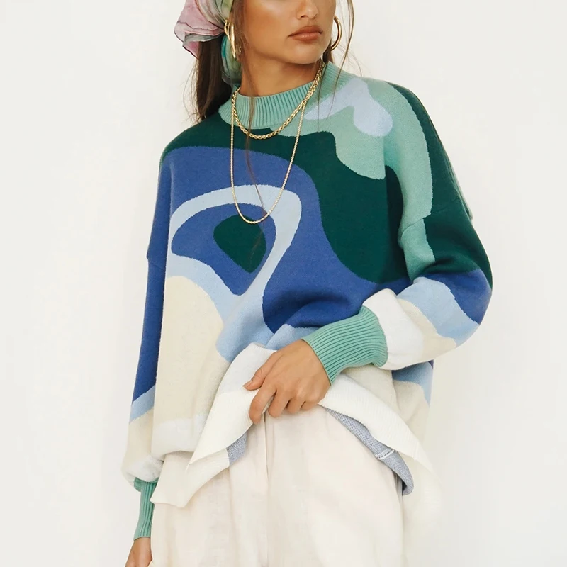 2022 Fall Women Round Neck Loose Sweater Women Knit Sweater Vintage Printed Sweaters Pullover Winter Batwing Long Sleeve Jumper
2022 Fall Women Round Neck Loose Sweater Women Knit Sweater Vintage Printed Sweaters Pullover Winter Batwing Long Sleeve Jumper