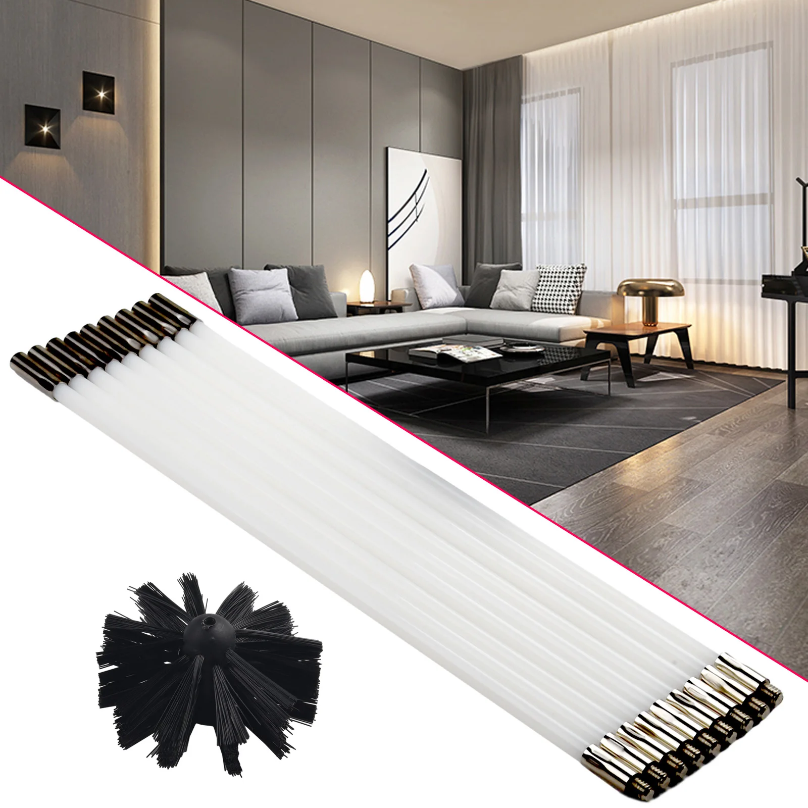 1* Chimney Brush 9* Rod Kit Flexible Flue Brush Rods Sweep Soot Set For Fireplace Chimney Household Cleaning Tools Accessories
1* Chimney Brush 9* Rod Kit Flexible Flue Brush Rods Sweep Soot Set For Fireplace Chimney Household Cleaning Tools Accessories
