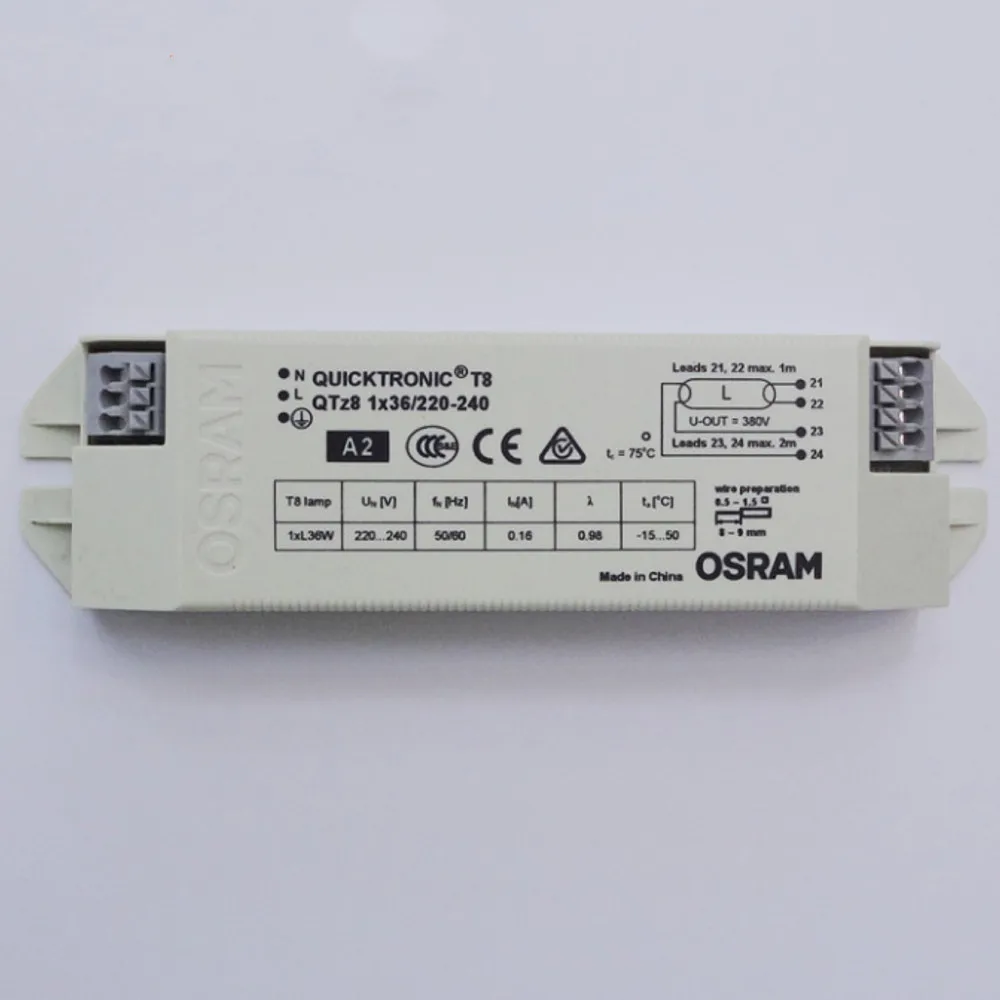 

Osram QTZ8 электронный балласт 1X36W 2X36W флуоресцентная лампа T8 электронный балласт