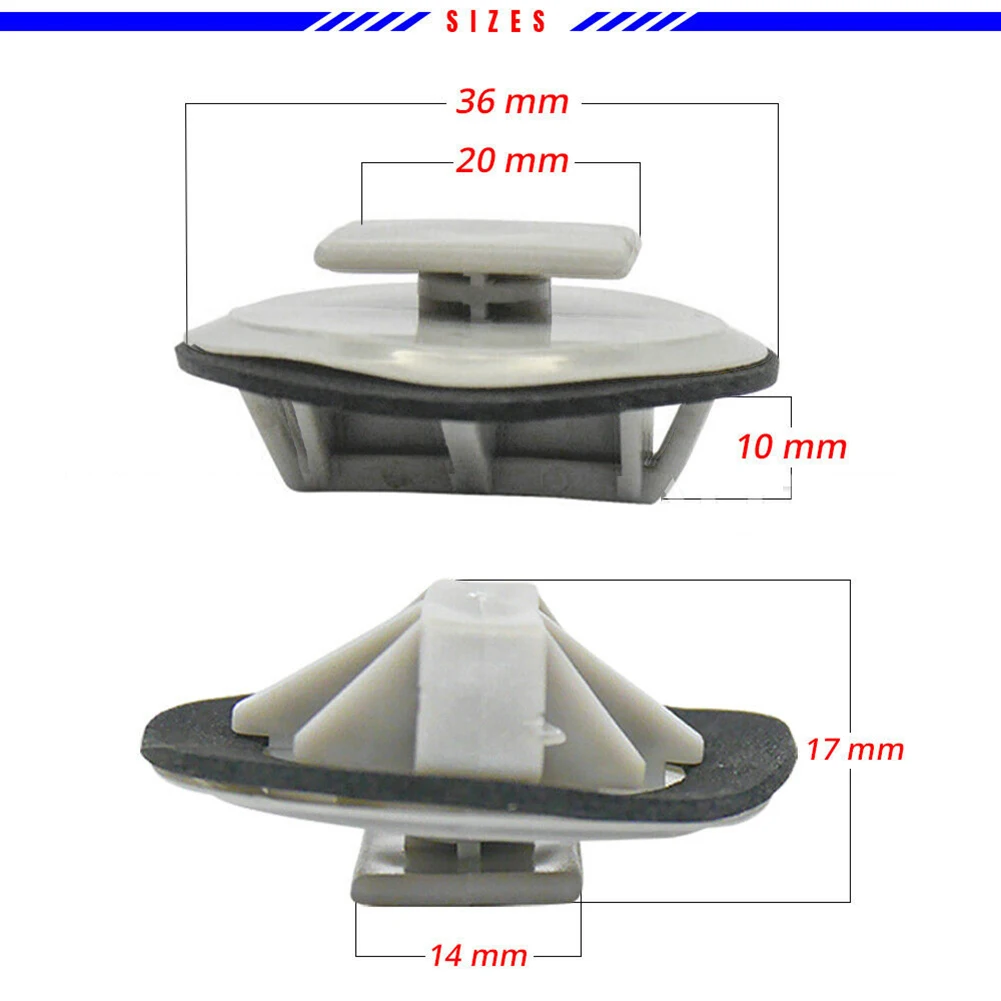 Set Molding Retainer Clips Set Side Skirt Rocker 12174B 14mm X 20mm ABS Plastic BP4L-51-SJ3 Fits Hole Size: 26mm
Set Molding Retainer Clips Set Side Skirt Rocker 12174B 14mm X 20mm ABS Plastic BP4L-51-SJ3 Fits Hole Size: 26mm
