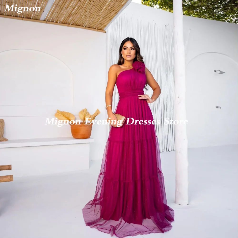 Mignon Tulle A-line One-shoulder Ruffle Arab Prom Gown Floor-length Saudi Elegant Formal Evening Party Dress for Women 2023
Mignon Tulle A-line One-shoulder Ruffle Arab Prom Gown Floor-length Saudi Elegant Formal Evening Party Dress for Women 2023