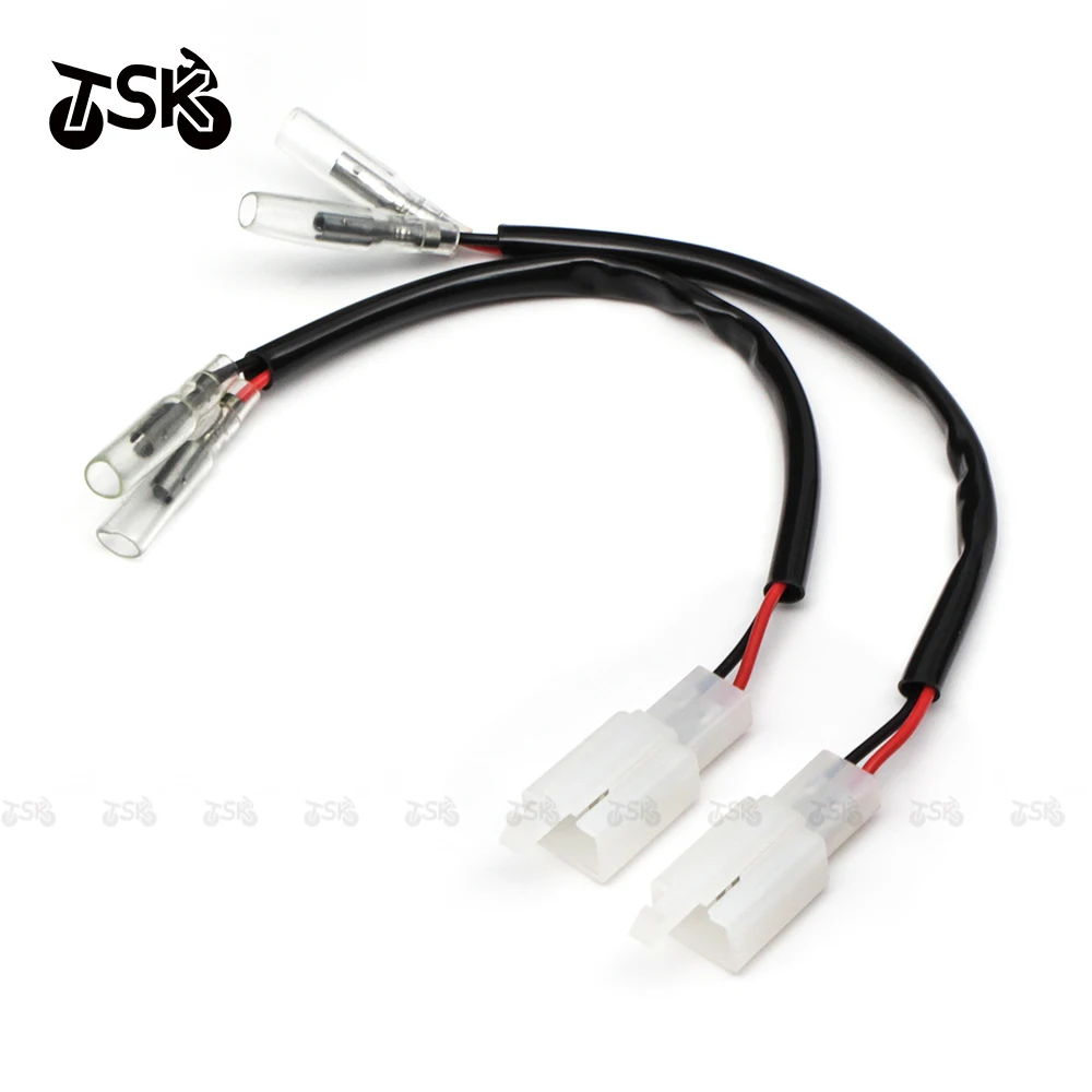 

For Suzuki 2 Wires Turn Signal Wire Adapter Tail Light Indicator Current Lead Power Supply Connectors Plug Moto Accessories