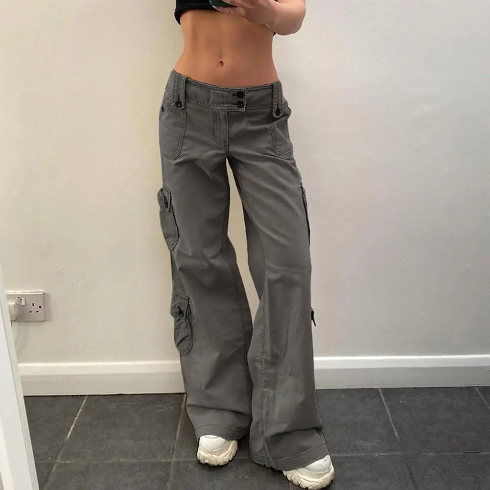 Womens Multi Pocket Jeans Vintage Flap Pocket Trousers Straight Wide Leg Pants Baggy Cargo Denim Pants
Womens Multi Pocket Jeans Vintage Flap Pocket Trousers Straight Wide Leg Pants Baggy Cargo Denim Pants