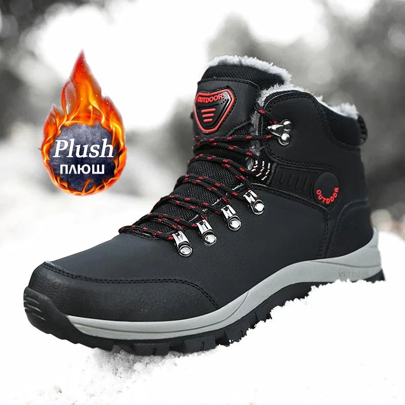 Winter Men Boots Waterproof Leather Sneakers Men Snow Boots 2023 Outdoor Non-slip Plush Warm Ankle Hiking Boots Men Winter Shoes
Winter Men Boots Waterproof Leather Sneakers Men Snow Boots 2023 Outdoor Non-slip Plush Warm Ankle Hiking Boots Men Winter Shoes