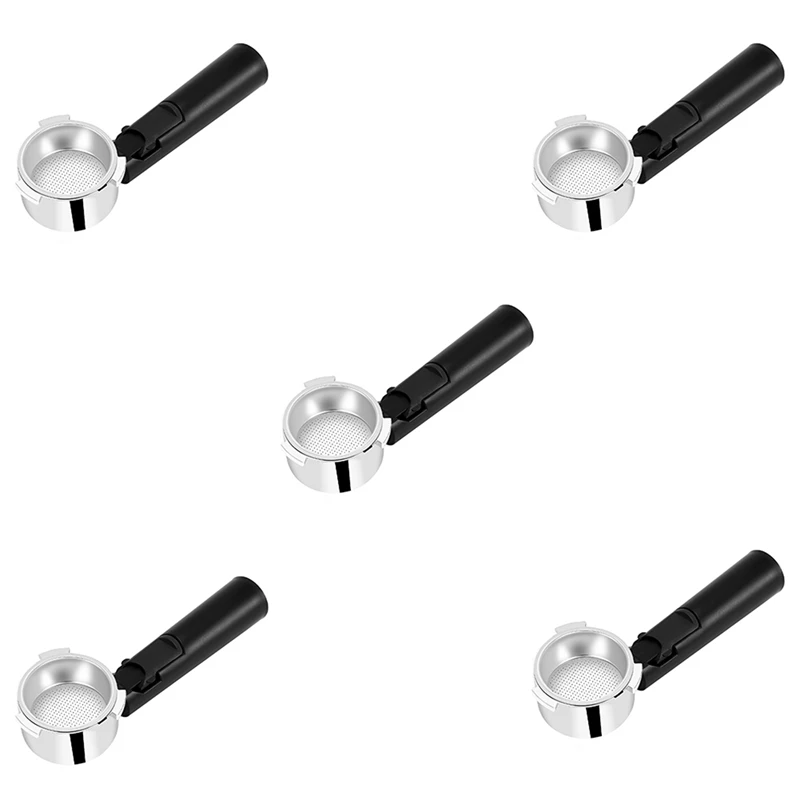 5Pcs 51Mm Stainless Steel Bottomless Coffee Portafilter For Professional Coffee Maker Accessory
5Pcs 51Mm Stainless Steel Bottomless Coffee Portafilter For Professional Coffee Maker Accessory