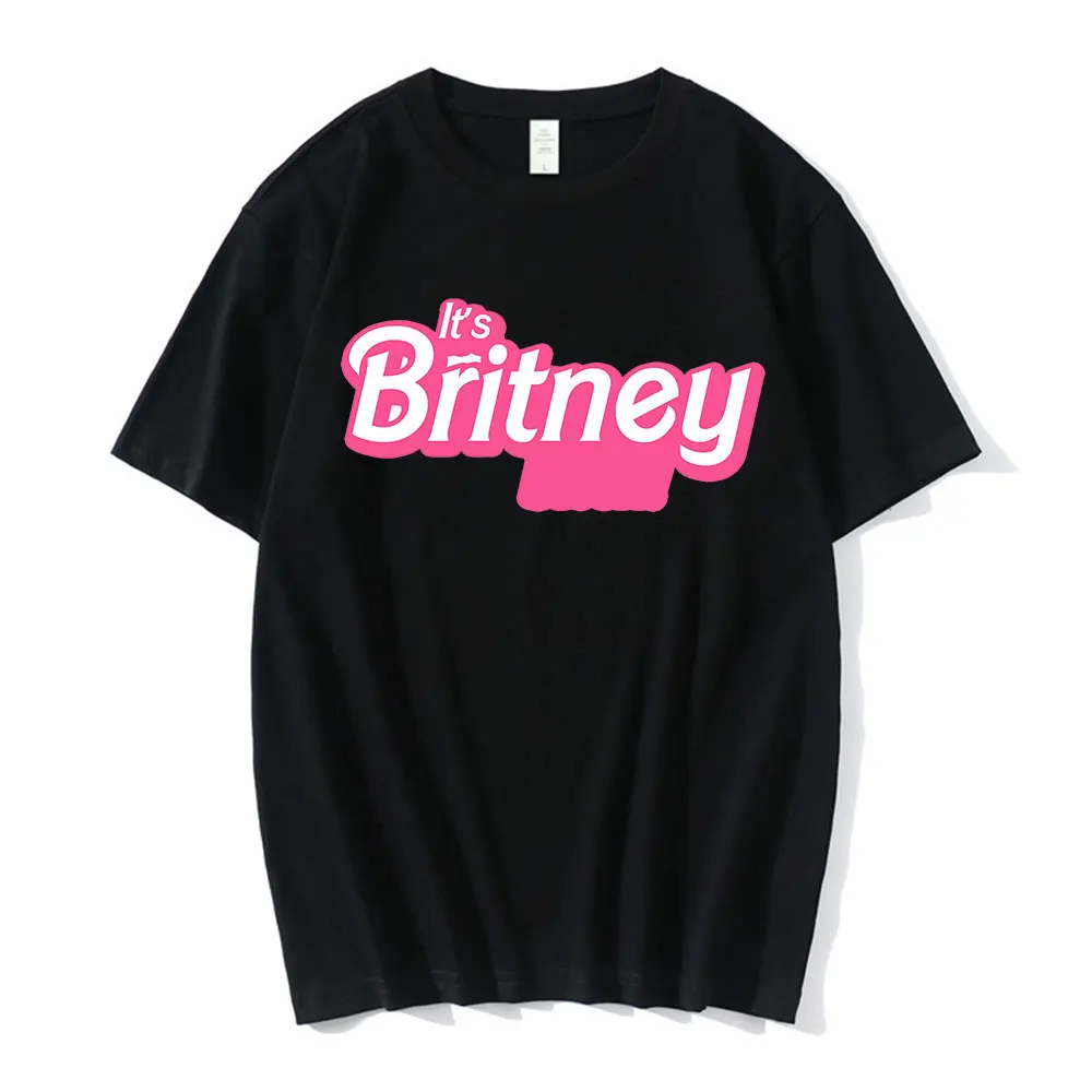 

Britney Spears T Shirt It's Britney Graphic Print T-Shirt Fashion Aesthetic Summer Casual Oversized Short Sleeve T Shirts Tops