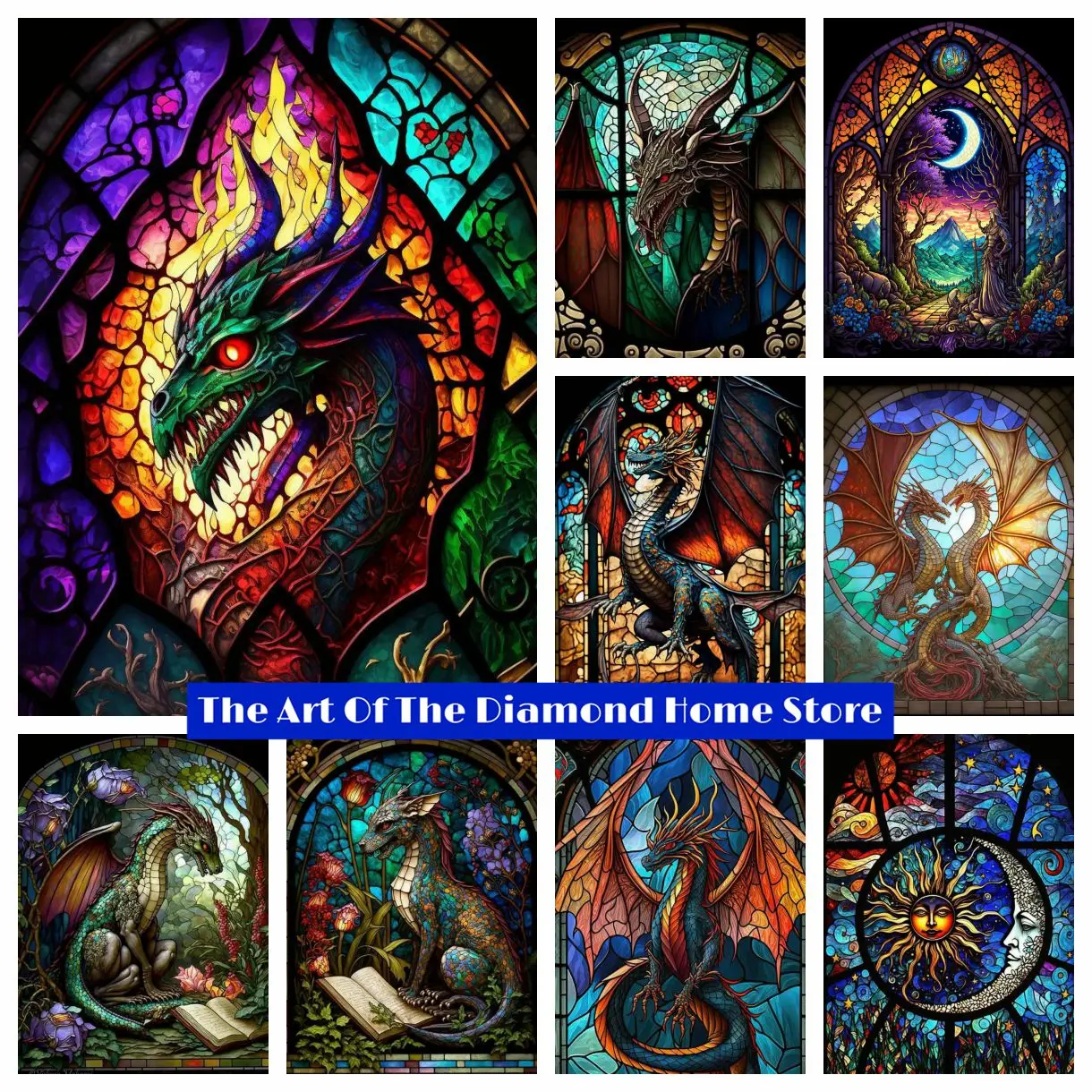 Stained Glass Dragon DIY AB Diamond Painting Cross Stitch Kits Fantasy Animal Rhinestones Mosaic Embroidery Room Decor 2023 New
Stained Glass Dragon DIY AB Diamond Painting Cross Stitch Kits Fantasy Animal Rhinestones Mosaic Embroidery Room Decor 2023 New