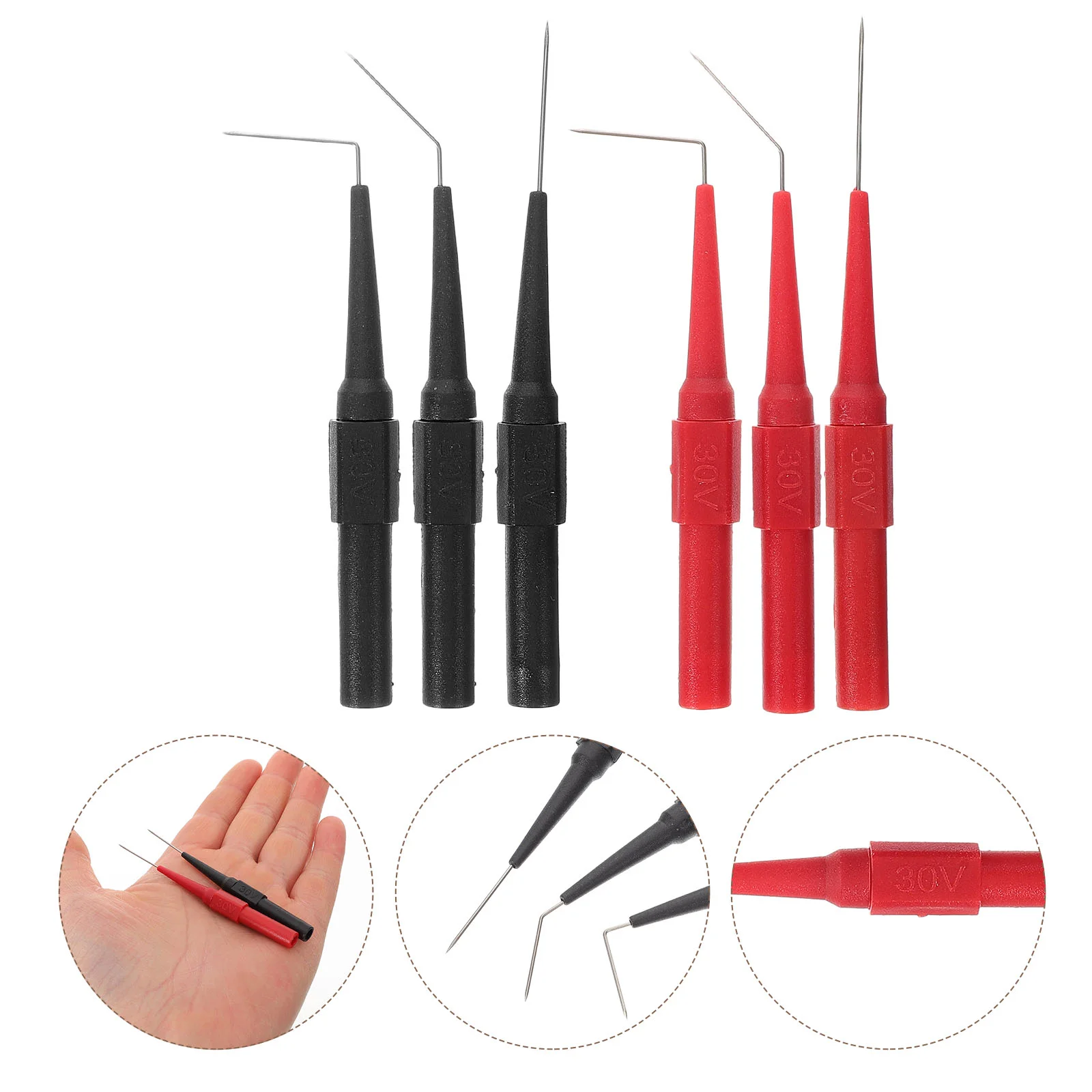 6 Pcs Test Probe Electrical Testing Probes Tips Test Probes Pin Needles Car Piercing Pin Copper
6 Pcs Test Probe Electrical Testing Probes Tips Test Probes Pin Needles Car Piercing Pin Copper