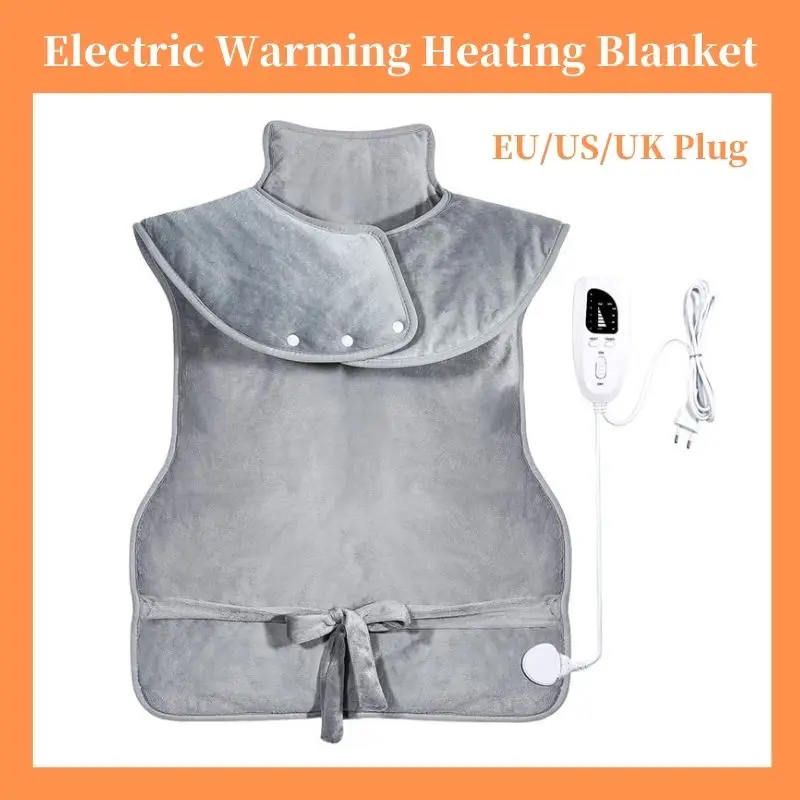 

Electric Warming Heating Blanket Heated Pad Massage Shawl for Neck Back Warmer Heat Wrap Adjustable Temperature Settable110-240V