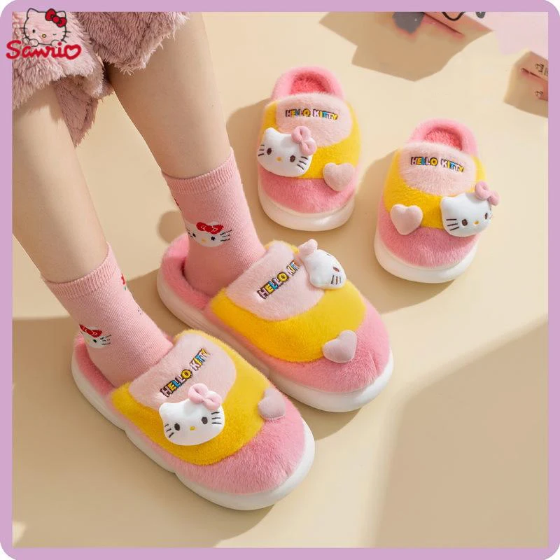 Kawaii Sanrios Cotton Slippers Hello Kitty Kuromi Cartoon Cute Girls Home Slippers Fall Winter Warm Furry Slippers Children Gift
Kawaii Sanrios Cotton Slippers Hello Kitty Kuromi Cartoon Cute Girls Home Slippers Fall Winter Warm Furry Slippers Children Gift