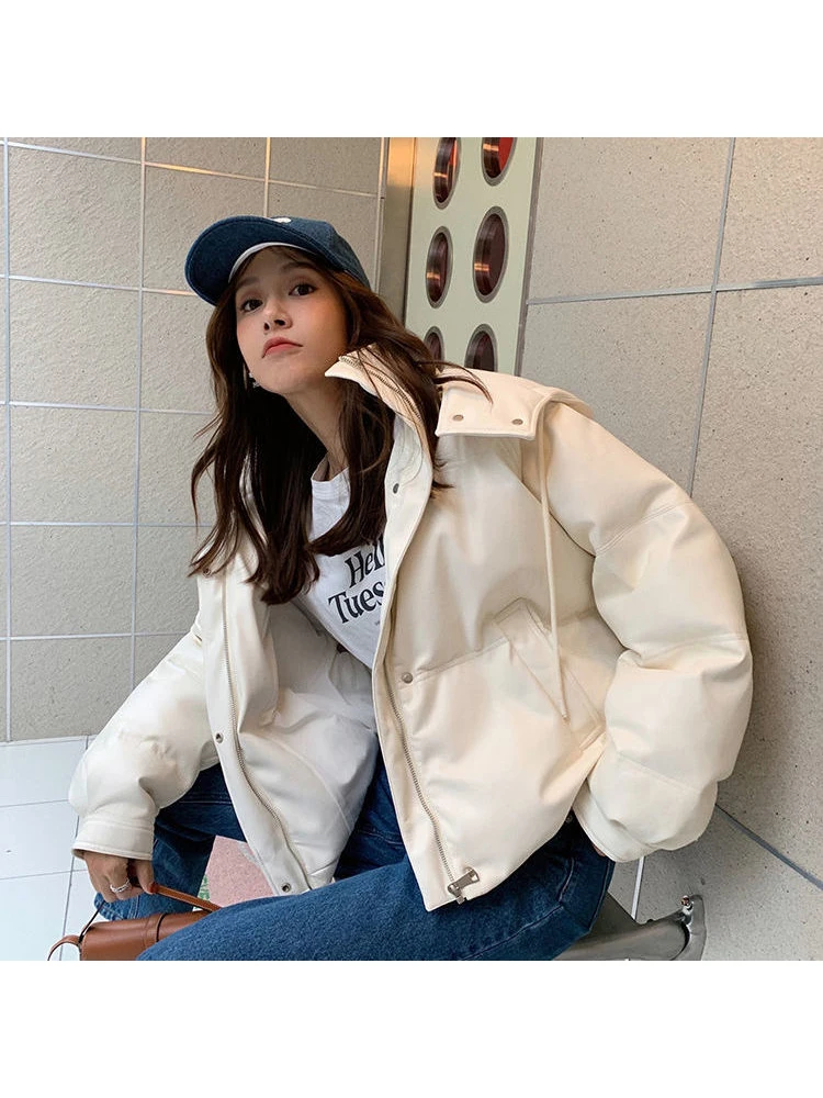 White Cotton Jackets Women's Autumn Winter Casual Short Hooded Outerwear Korean Fashion All-match Loose Warm Parka Coat
White Cotton Jackets Women's Autumn Winter Casual Short Hooded Outerwear Korean Fashion All-match Loose Warm Parka Coat