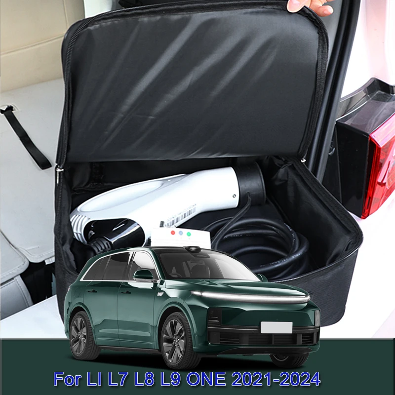 

EV Car Charging Cable Storage Carry Bag Charger Plugs Sockets Waterproof Fire Retardant Acccessory For LI L7 L8 L9 ONE 2021-2024