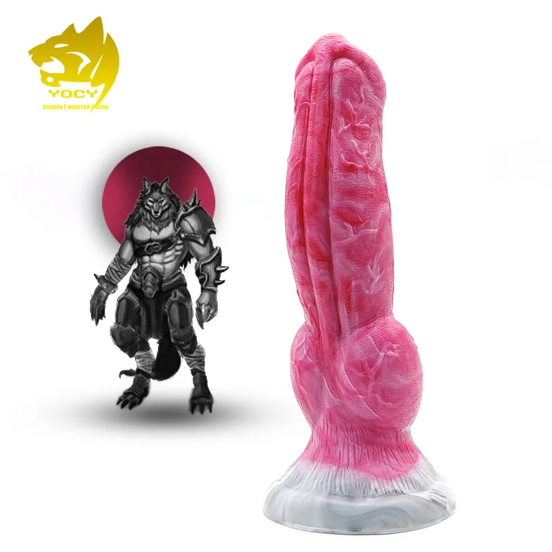 

YOCY Curved Wolf Knot Dildo Gory Monster Silicone Fantasy Anal Plug Prostate G-Spot Vaginal Massager Sex Toy For Women Men
