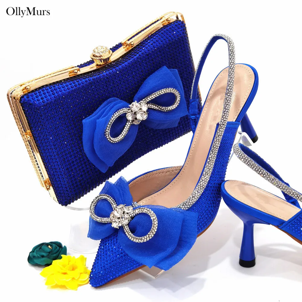 High Quality Decoration With Crystal Ladies Shoes And Bag Set African Ladies Pumps Shoes And Bag To Match Set For Evening Party
High Quality Decoration With Crystal Ladies Shoes And Bag Set African Ladies Pumps Shoes And Bag To Match Set For Evening Party