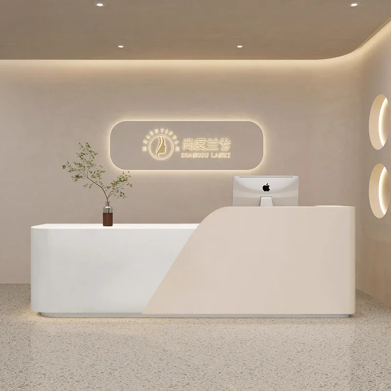 Corner Computer Reception Desk Standing Vanity Service Workbench Reception Desk Counter Toonbank Receptie Luxury Furniture
Corner Computer Reception Desk Standing Vanity Service Workbench Reception Desk Counter Toonbank Receptie Luxury Furniture