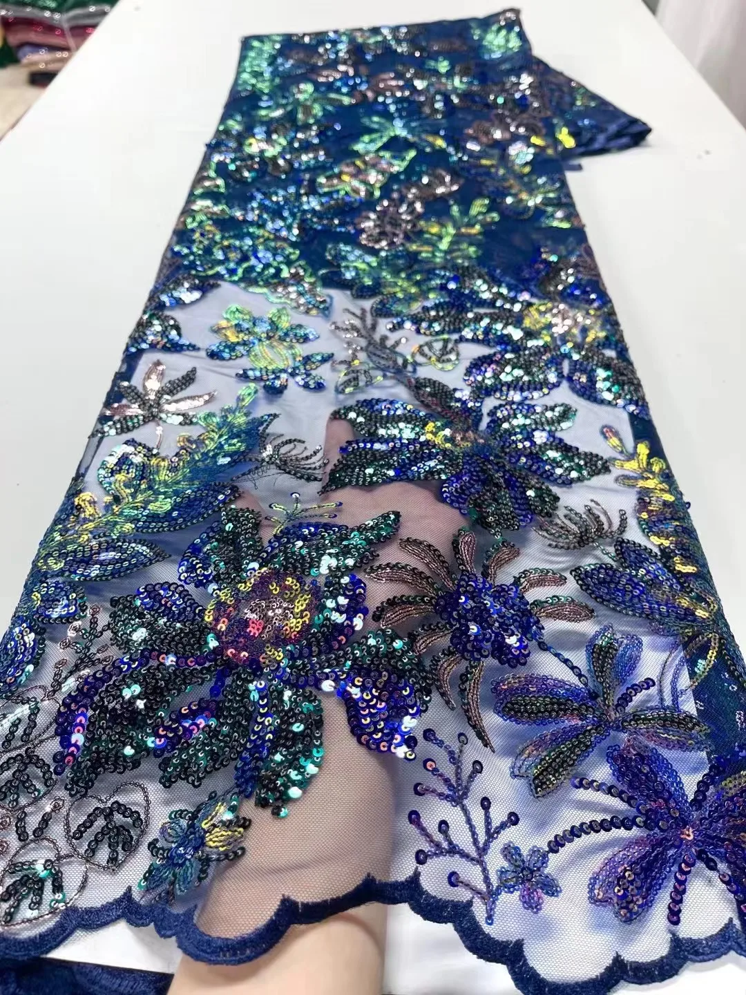 African Lace Fabric 2023 High Quality French Mesh Lace Fabric With Sequins Nigerian Lace Fabrics For Wedding Dress
African Lace Fabric 2023 High Quality French Mesh Lace Fabric With Sequins Nigerian Lace Fabrics For Wedding Dress