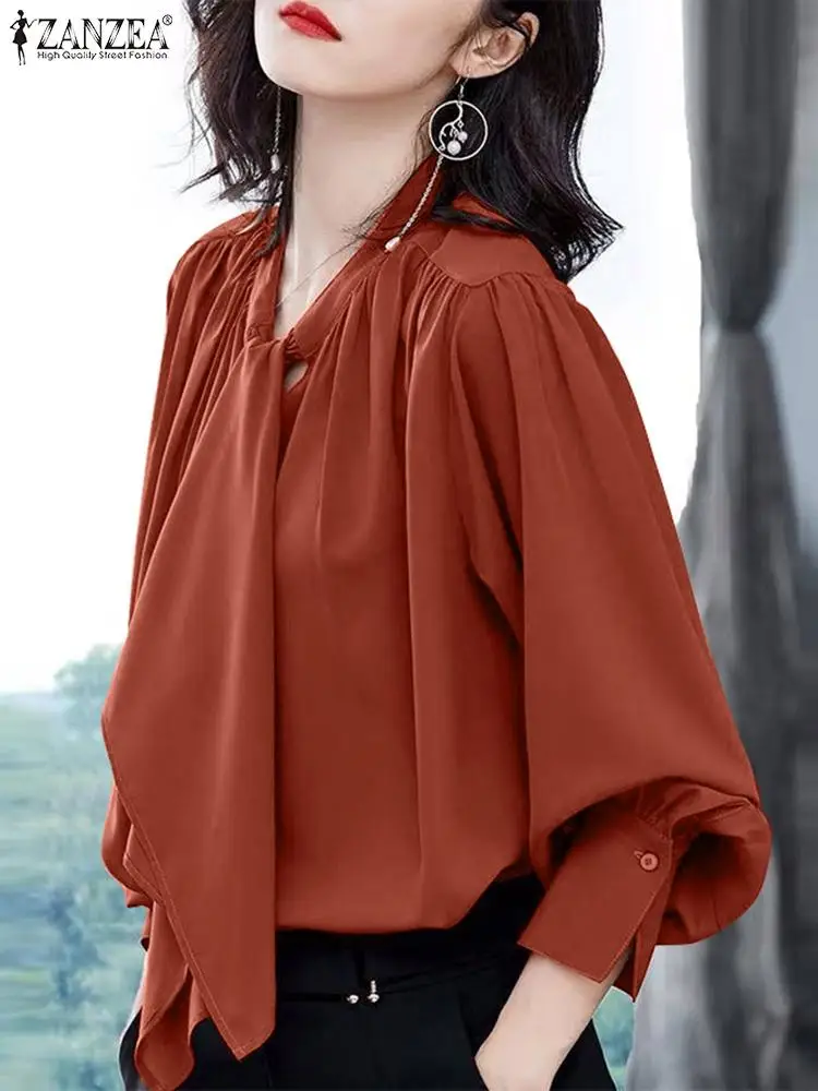 ZANZEA 2024 Spring Solid Office Tops Women Vintage Blouse Fashion Bandage Collar Shirt Holiday Long Puff Sleeve Tunics Oversized
ZANZEA 2024 Spring Solid Office Tops Women Vintage Blouse Fashion Bandage Collar Shirt Holiday Long Puff Sleeve Tunics Oversized