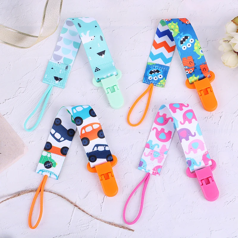 

Baby Pacifier Clip Pacifier Chain Dummy Clip Nipple Holder for kid Cartoon Print