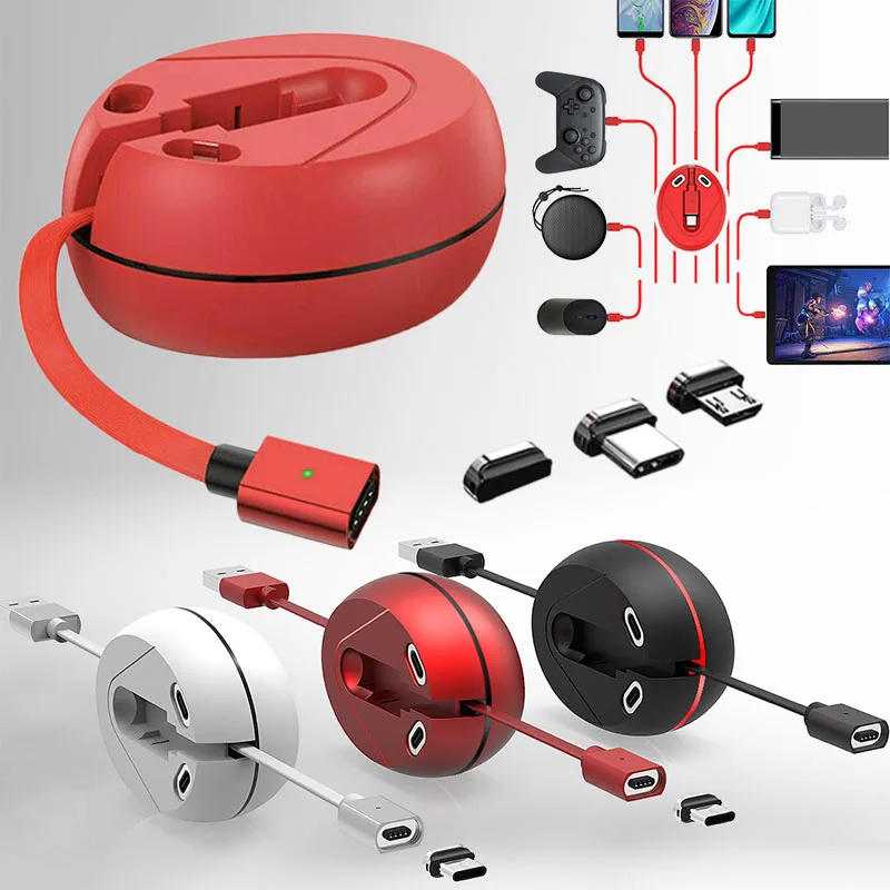 Mayitr 1pc 3 In 1 Portable Data Cable Multi Retractable Quick Charger Line USB Type-C Magnetic Charging Cables
Mayitr 1pc 3 In 1 Portable Data Cable Multi Retractable Quick Charger Line USB Type-C Magnetic Charging Cables