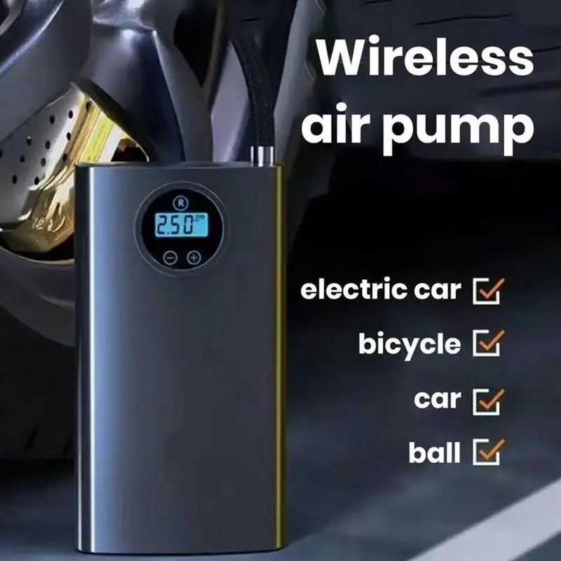 

Car Air Pump Portable Tyre Inflator Electric bikes Air Compressor Rechargeable Tire Air Pump with Accurate Pressure for Cars