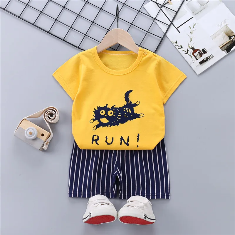 2 шт. детские летние шорты и футболка с акулами | Детская одежда обувь