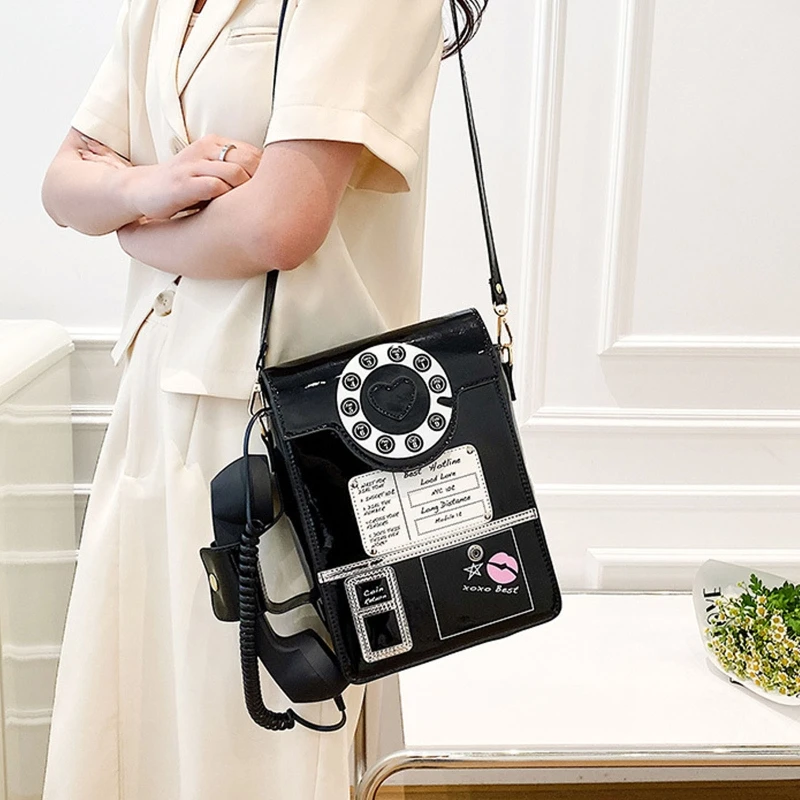 28GD Women Telephone Shaped Handbag and Purses Retro Phone Top-Handle Shoulder Bags
28GD Women Telephone Shaped Handbag and Purses Retro Phone Top-Handle Shoulder Bags