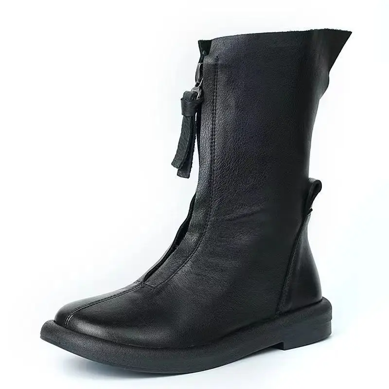 2024 New retro cowhide single boots long boots female ankle boots soft bottom leather boots flat autumn and winter boots
2024 New retro cowhide single boots long boots female ankle boots soft bottom leather boots flat autumn and winter boots
