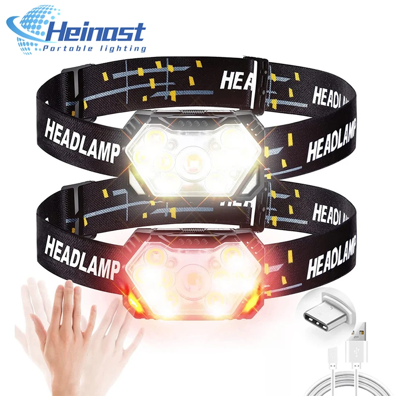 6 Modes Powerful Sensor Headlamp 9 Led Portable Headlight Rechageable Head Lighting Camping Lantern Outdoor Fishing Waterproof
6 Modes Powerful Sensor Headlamp 9 Led Portable Headlight Rechageable Head Lighting Camping Lantern Outdoor Fishing Waterproof
