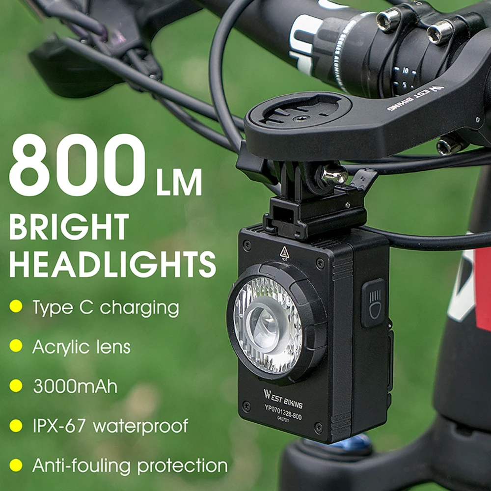Bright Bicycle Light 800 Lumen USB Rechargeable Bike Handlebar Front Light MTB Bike LED Light Waterproof Cycling Safety Lamp
Bright Bicycle Light 800 Lumen USB Rechargeable Bike Handlebar Front Light MTB Bike LED Light Waterproof Cycling Safety Lamp