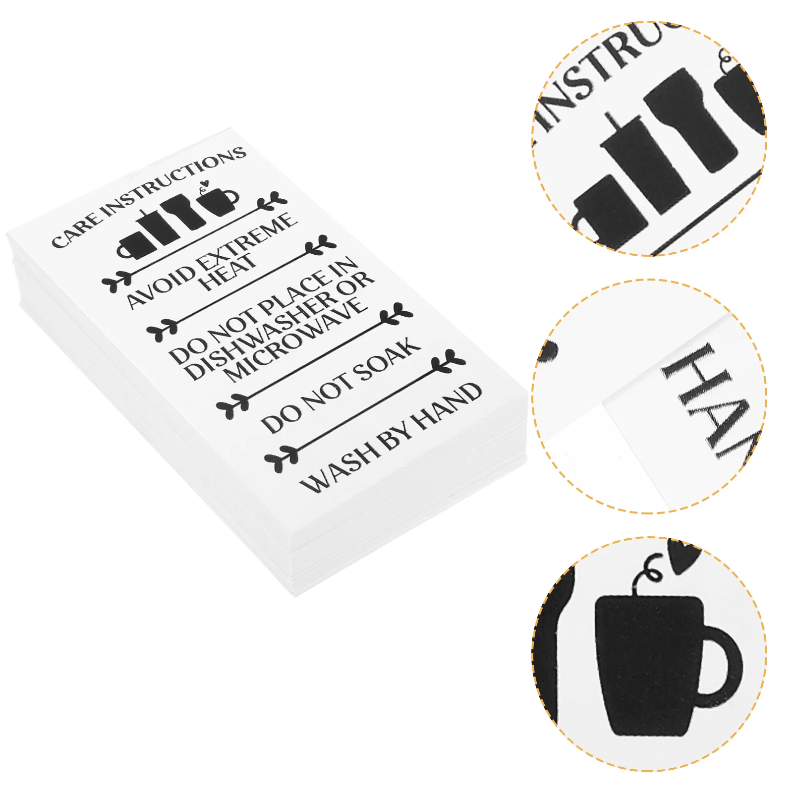 50 Pcs Glass Instruction Card Customer Cup Cards Care Tumbler Instructions Paper Package Insert for Guide Labels
50 Pcs Glass Instruction Card Customer Cup Cards Care Tumbler Instructions Paper Package Insert for Guide Labels