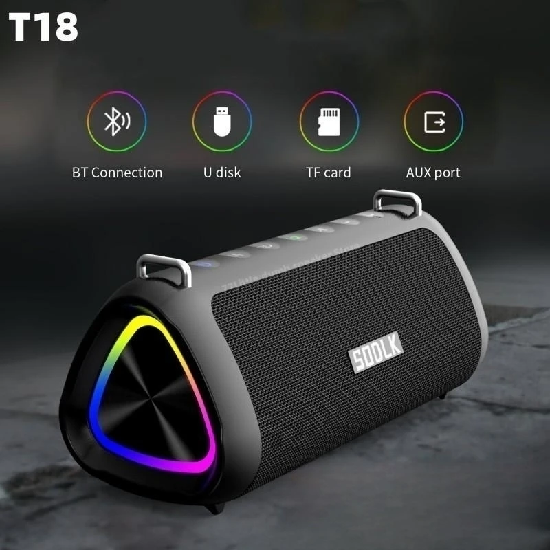 SODLK T18 Blue-tooth Speaker 80W Output Power BT Speaker with Class D Amplifier Excellent Bass Performance Hi-fi K-Song speakers
SODLK T18 Blue-tooth Speaker 80W Output Power BT Speaker with Class D Amplifier Excellent Bass Performance Hi-fi K-Song speakers